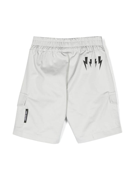 NEIL BARRETT KIDS Logo-print Shorts