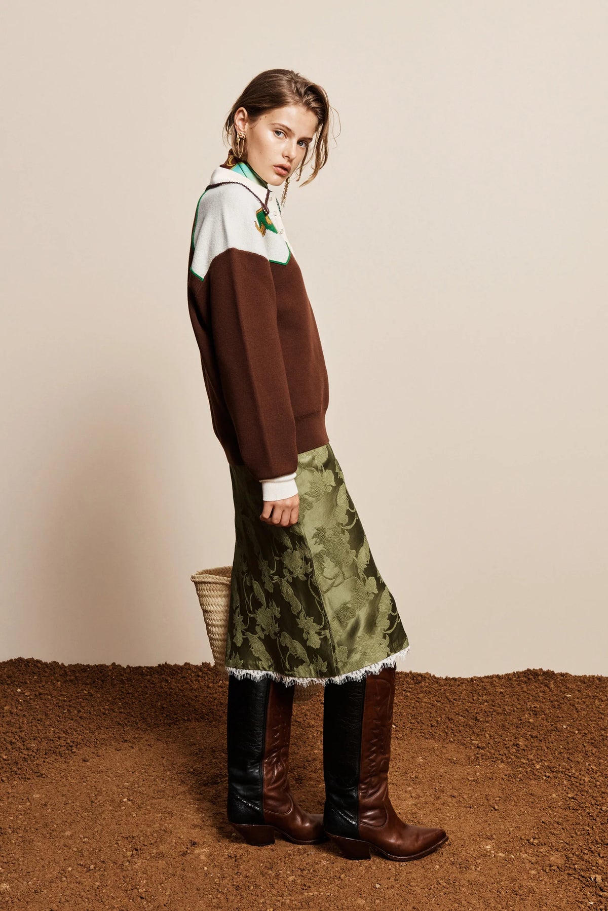 LASSO KNIT POLO CHOCOLATE