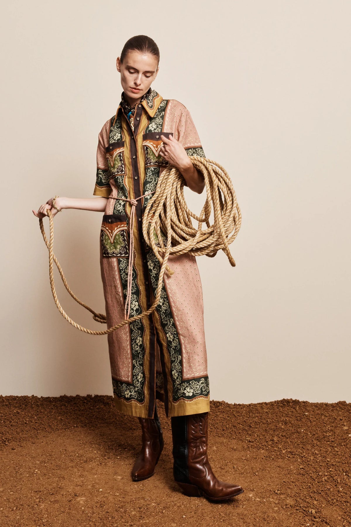 DARCEY  PRINTED SHIRT DRESS