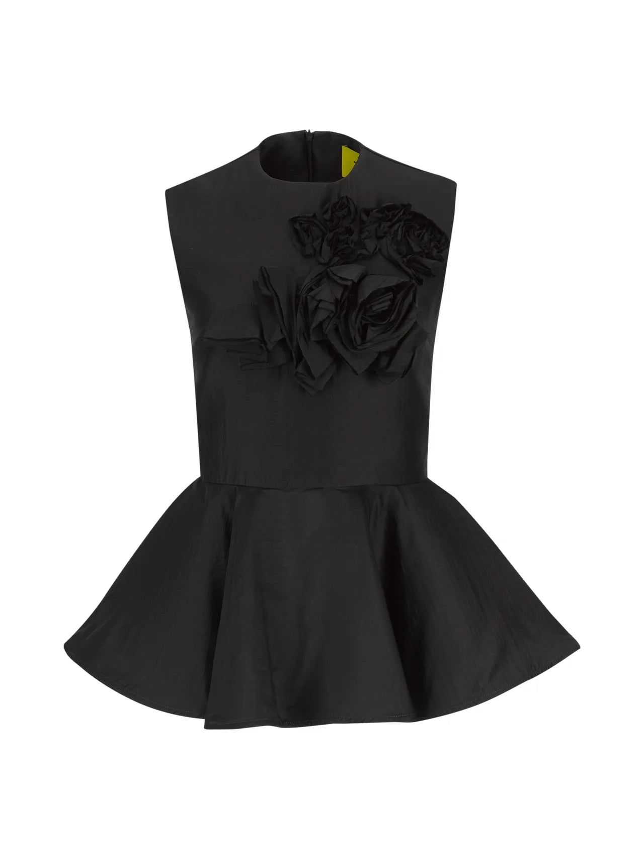 BLACK FLOWER EMBELLISHED TOP