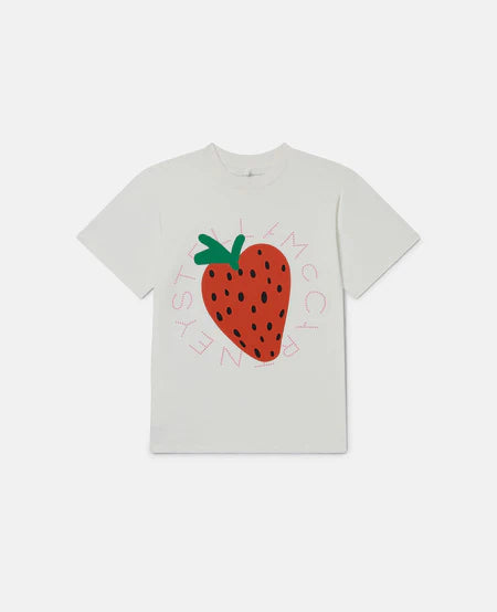 T SHIRT WITH STRAWBERRY GRAPHIC