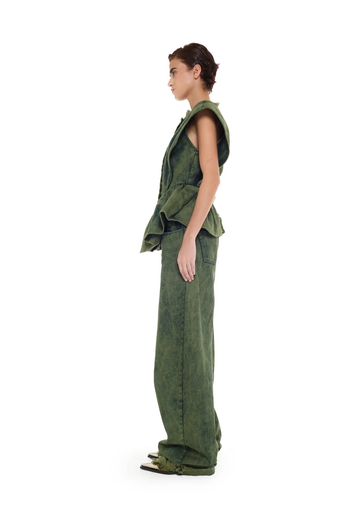 KHAKI OVERDYE DENIM BOYFRIEND