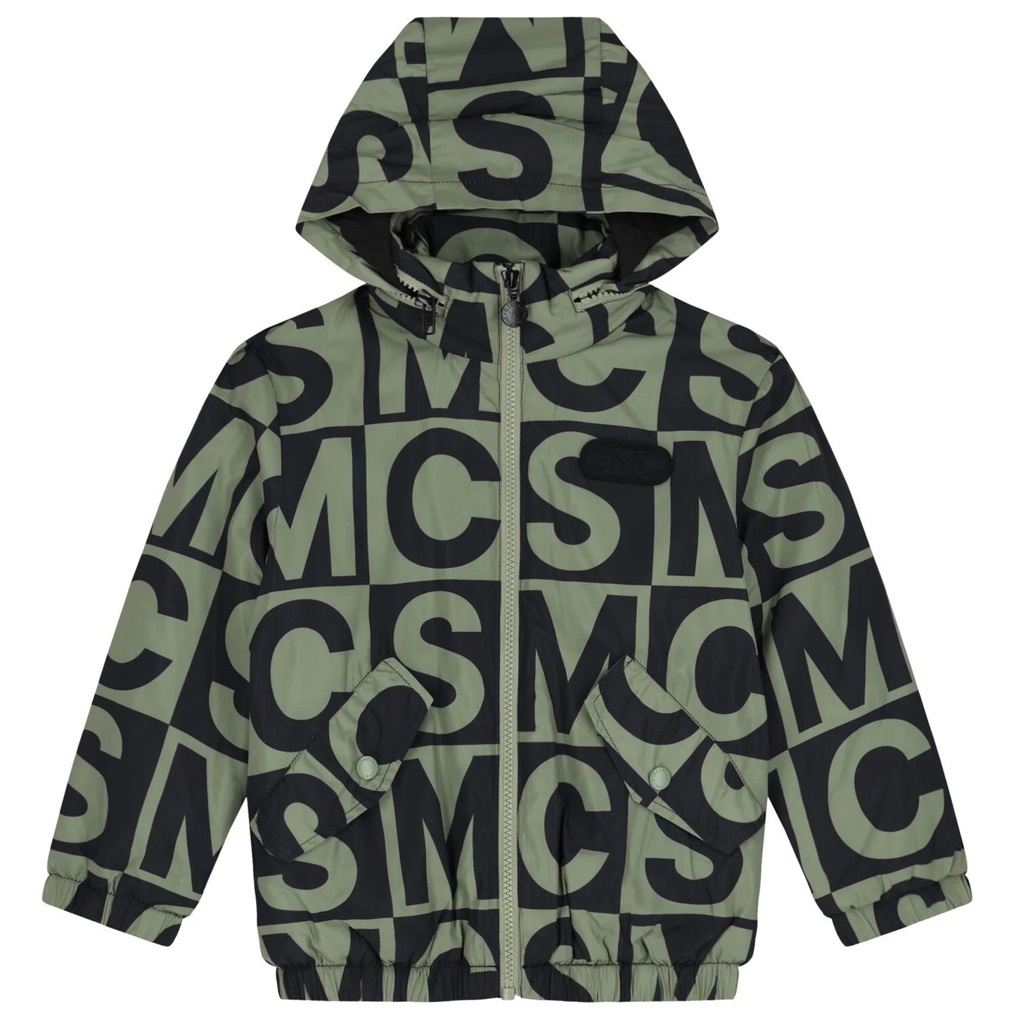 Boys green & black puffer jacket