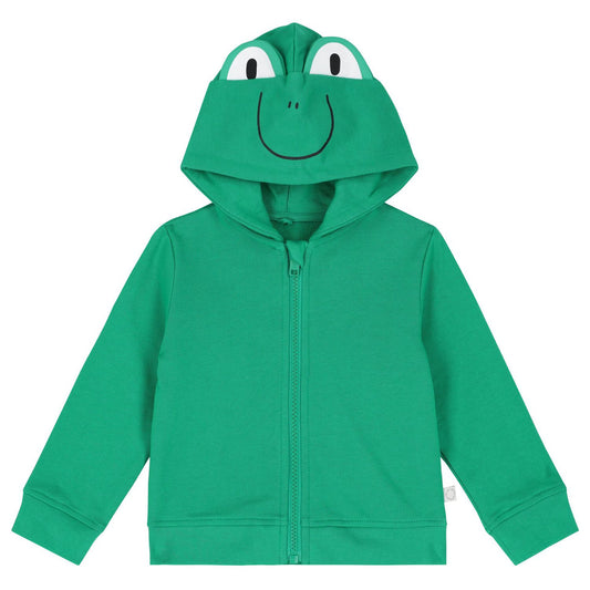 BEBE FROG SWEATSHIRT WITH HOOD AND ZIP
