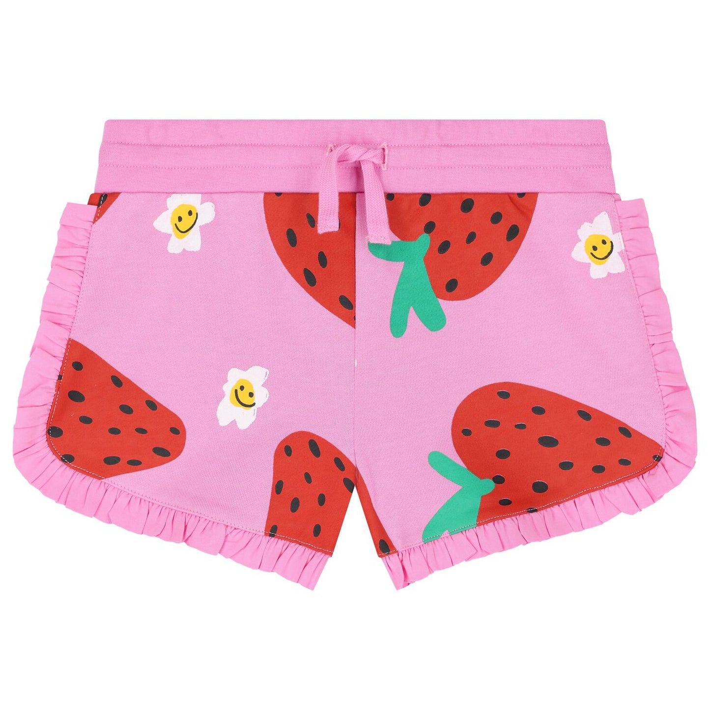 GIRLS STRAWBERRY RUFFLE SHORTS