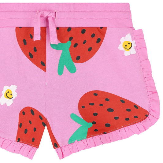 GIRLS STRAWBERRY RUFFLE SHORTS