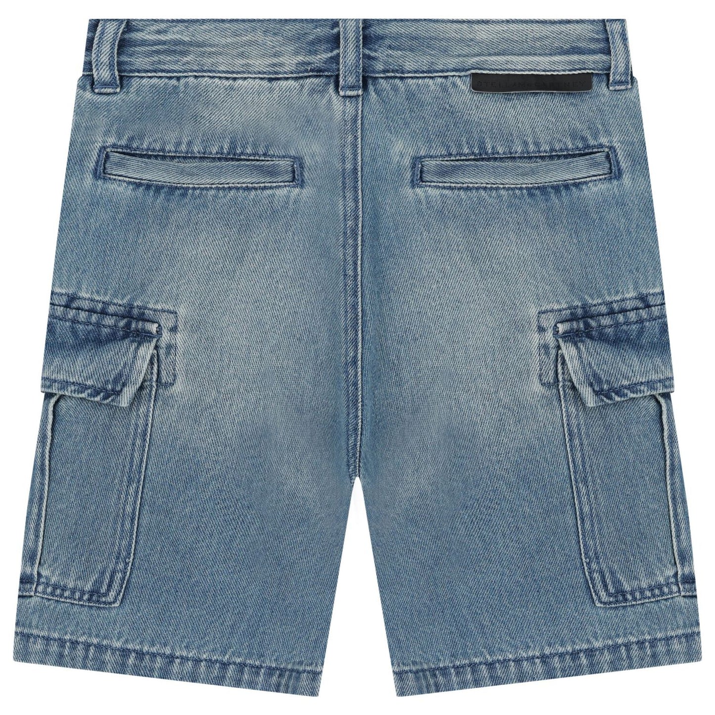 BLUE  DENIM CARGO SHORTS