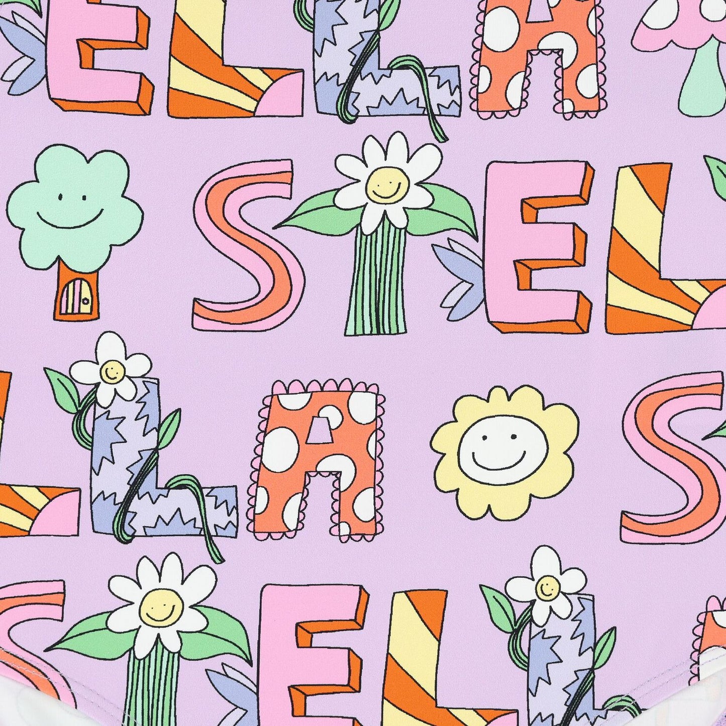 Purple Swimsuit logo print