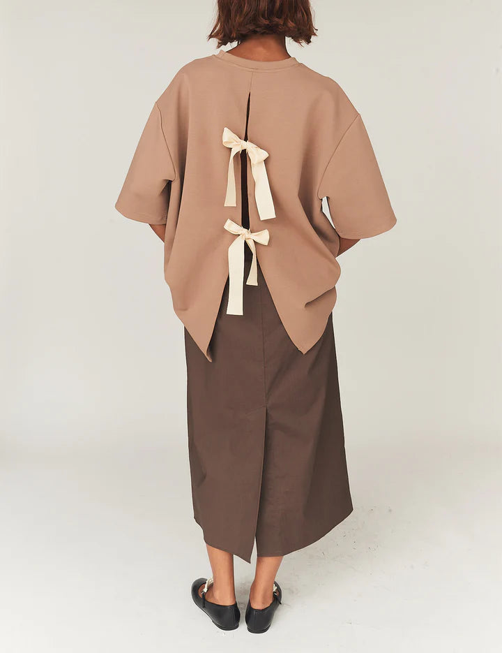 TG BOW TEE ICE LATTE