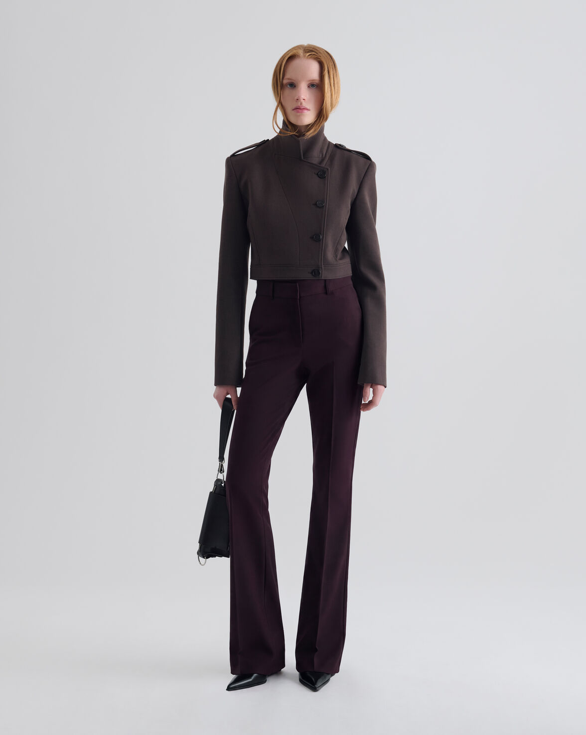 SHORT JACKET WITH HIGH COLLAR