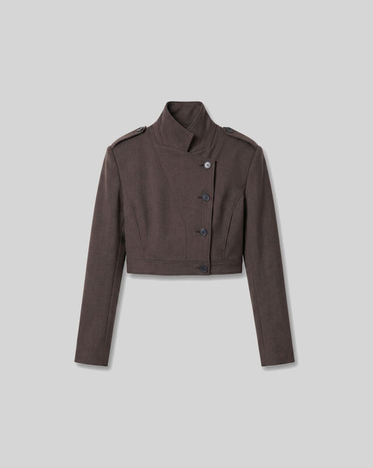 SHORT JACKET WITH HIGH COLLAR