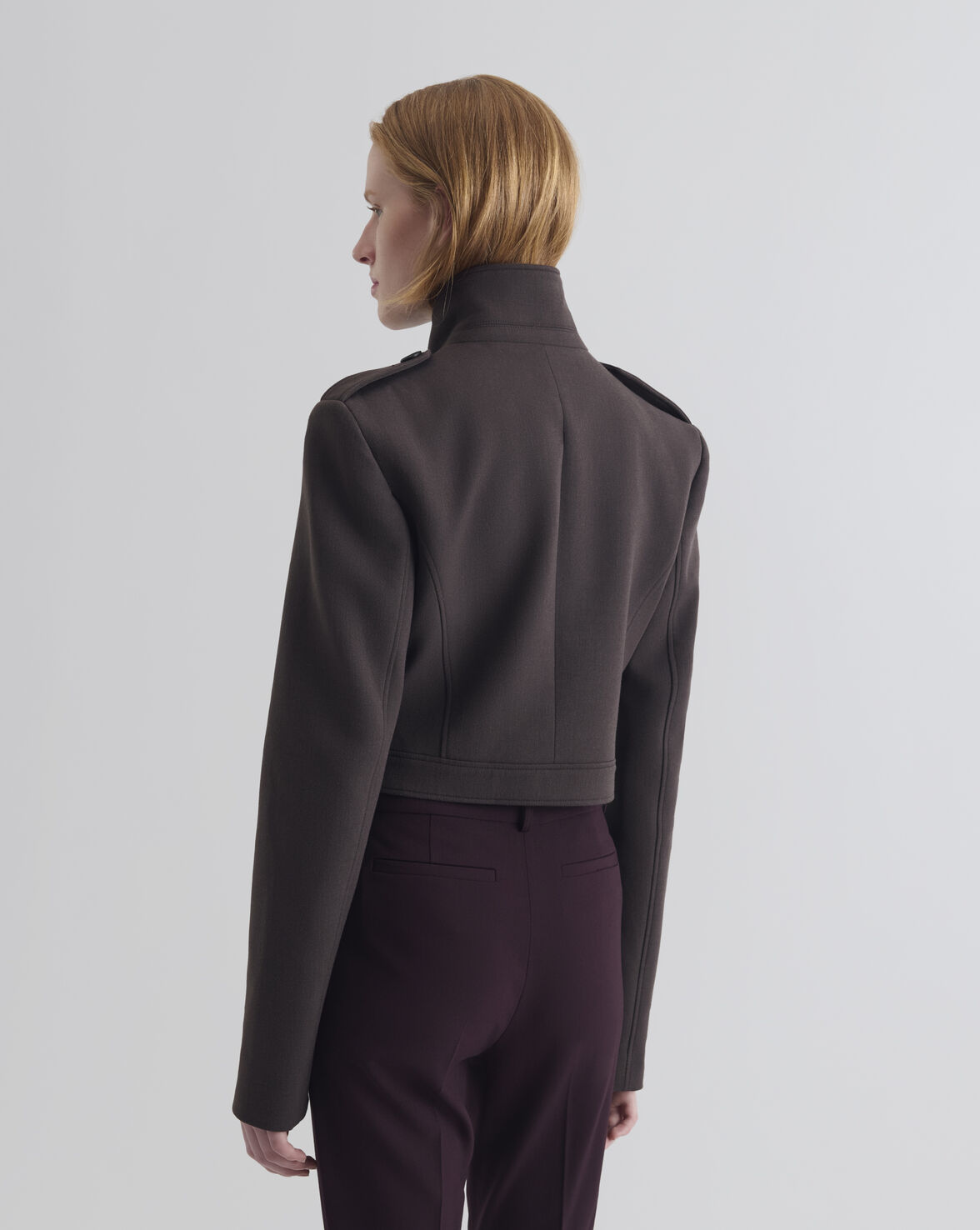 SHORT JACKET WITH HIGH COLLAR