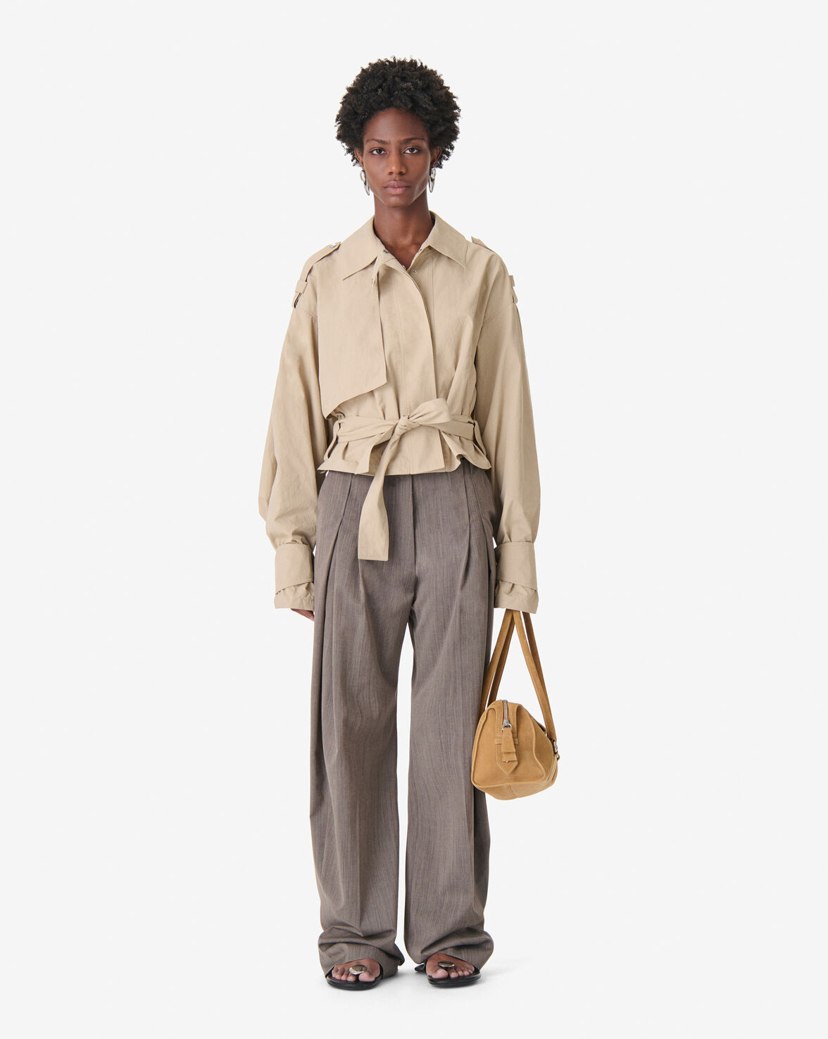 LOOSE FIT BELTED JACKET