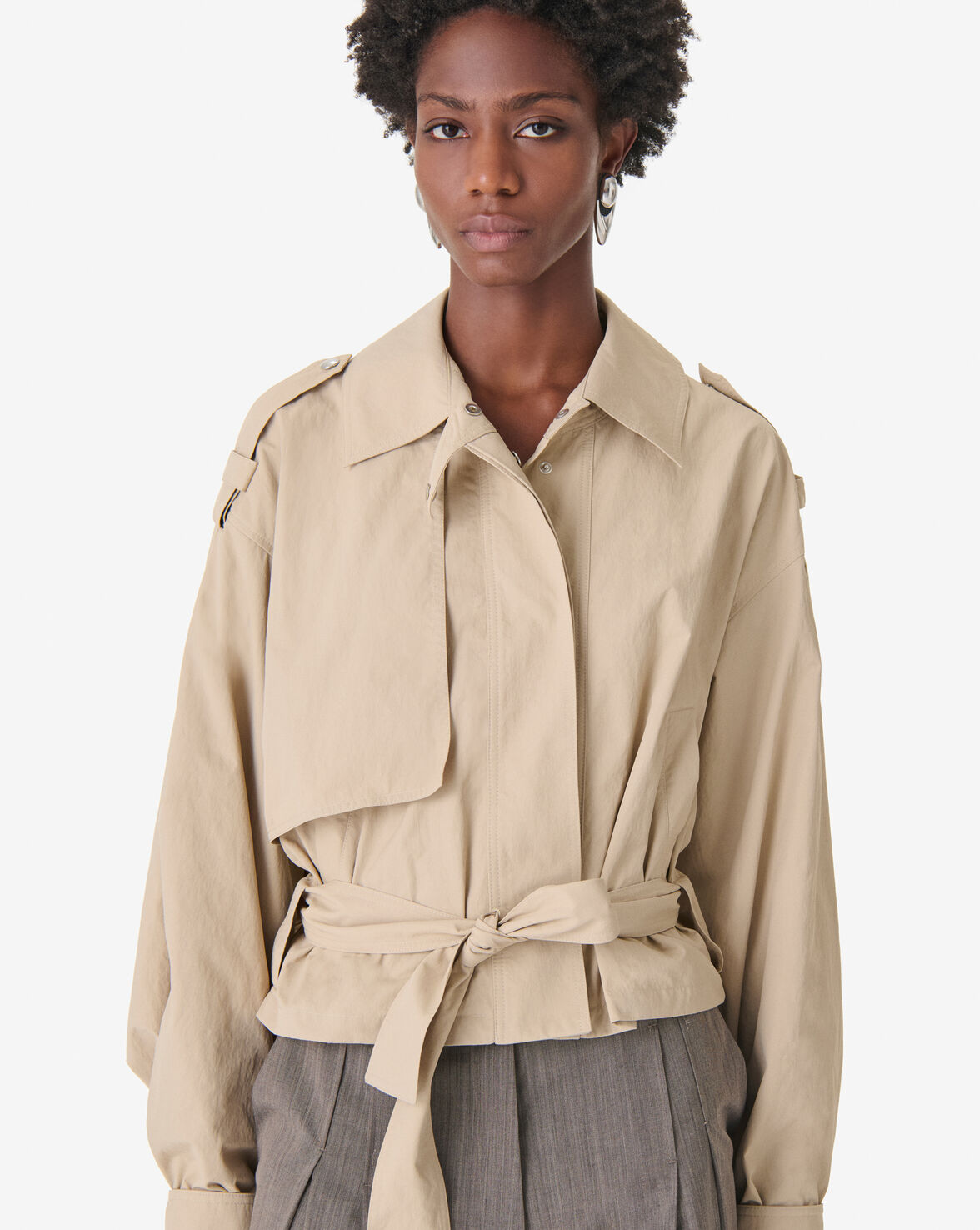 LOOSE FIT BELTED JACKET