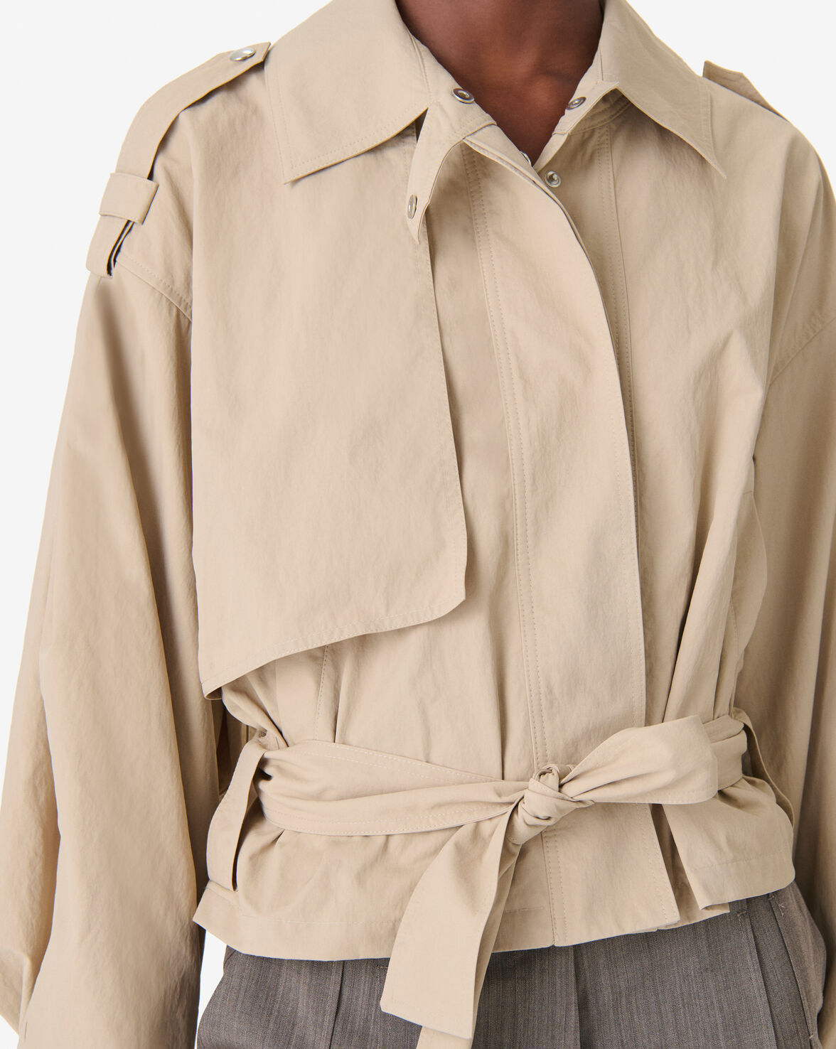 LOOSE FIT BELTED JACKET