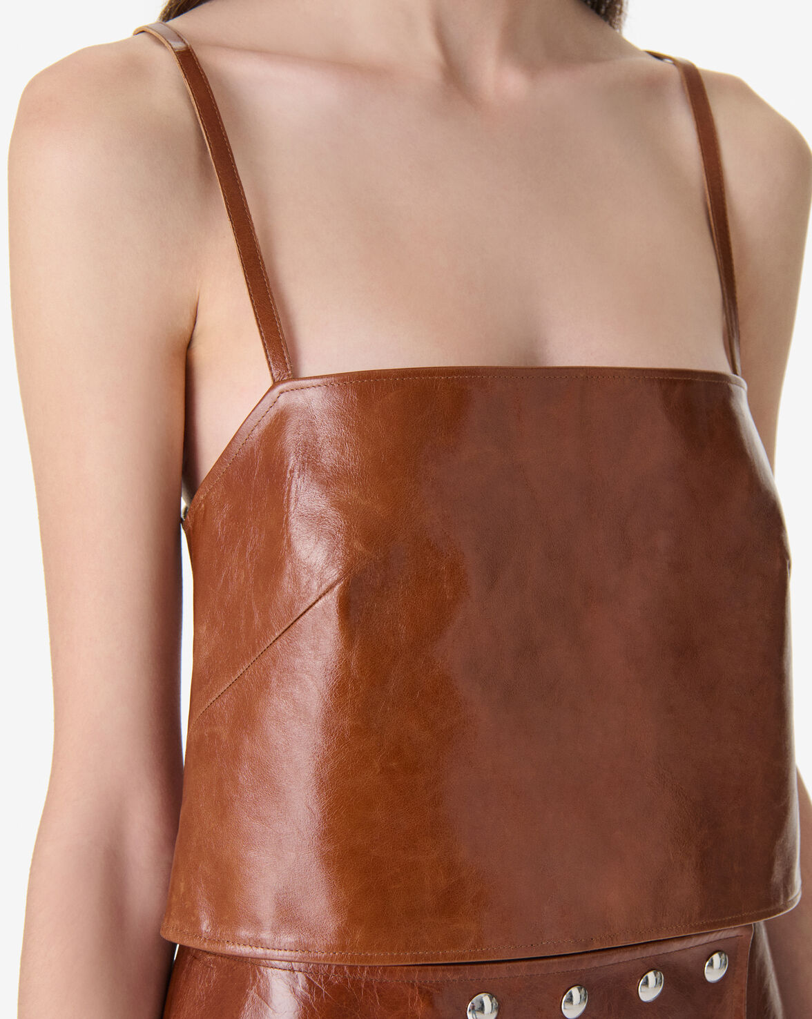 SHORT LEATHER TOP
