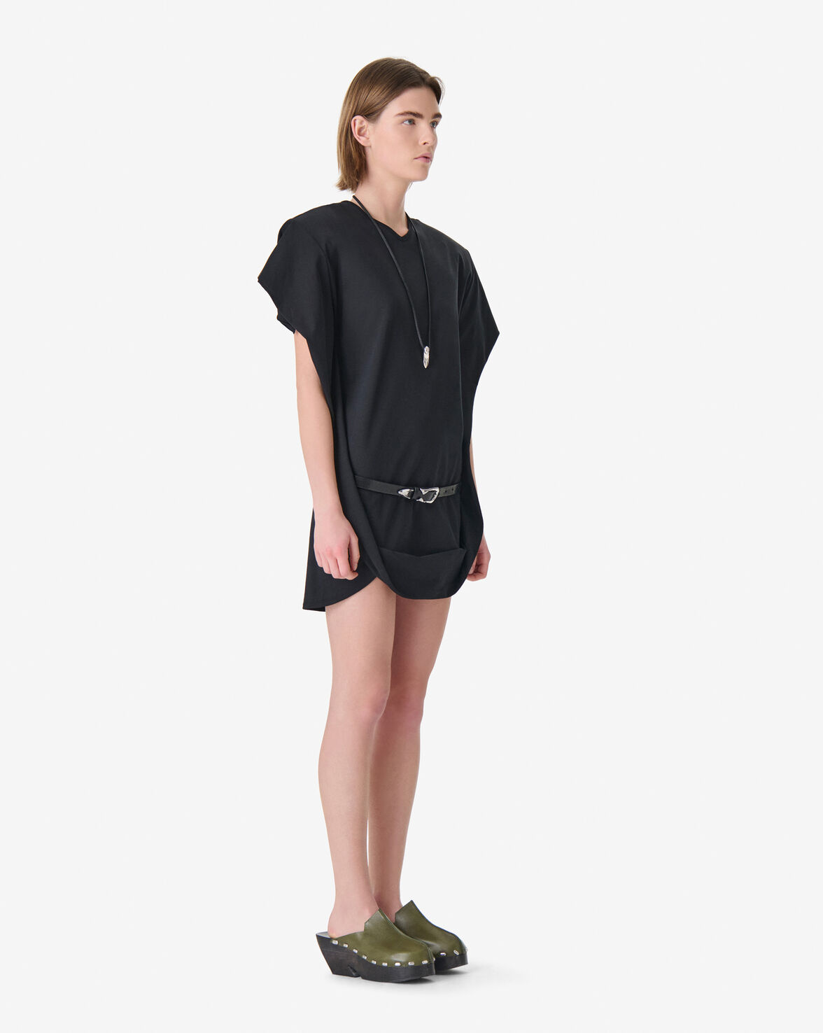 RUFFLE T SHIRT DRESS