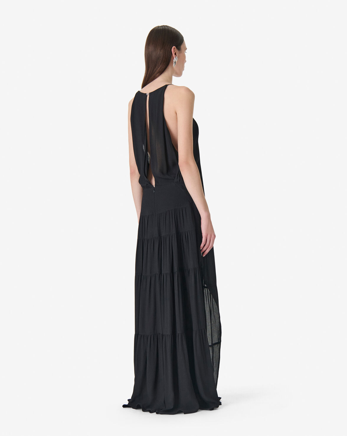 LONG RUFFLED DRESS