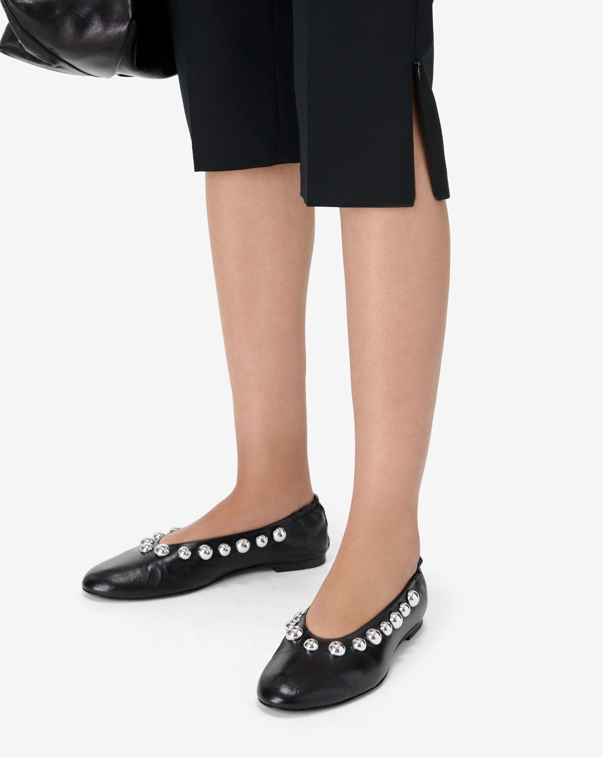 STUDDED BALLET FLATS