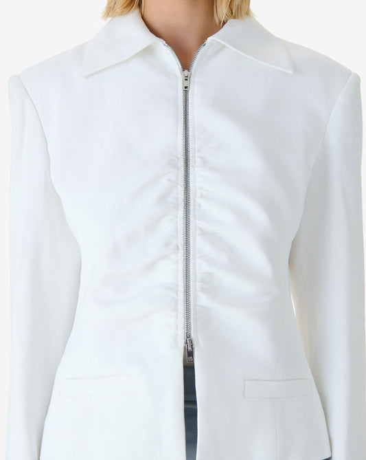 FITTED JACKET WITH ZIP AT FRONT