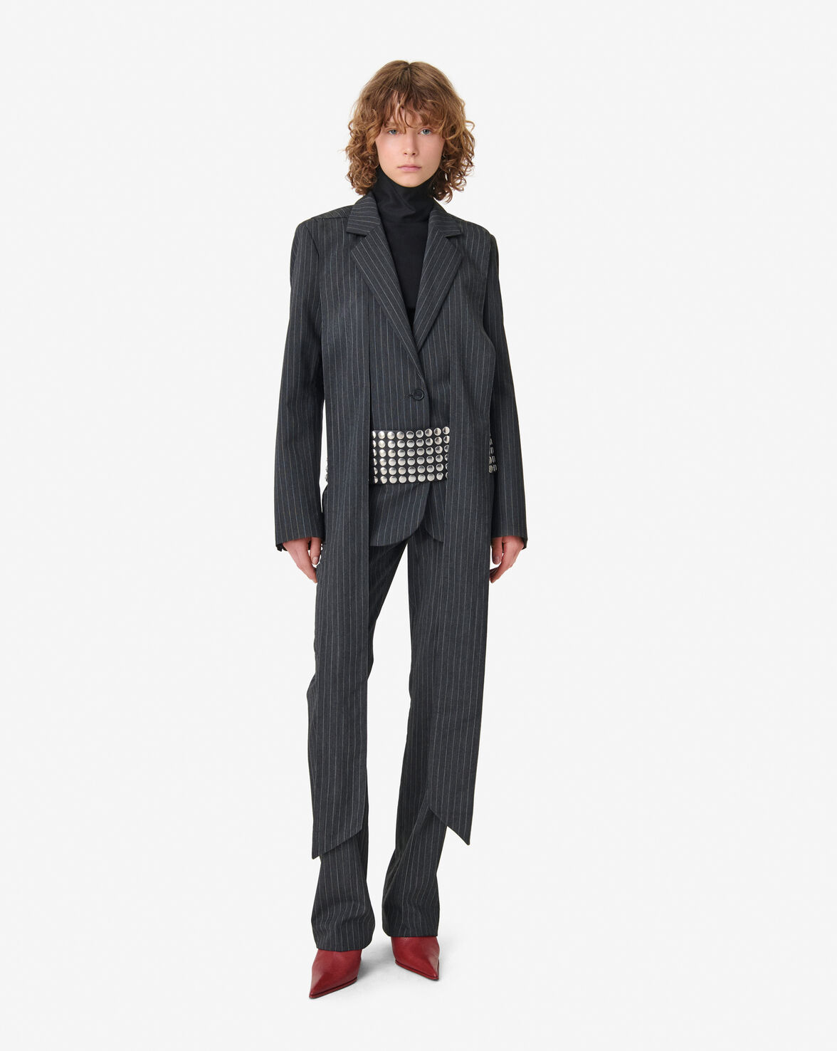 STRIPED SUIT JACKET