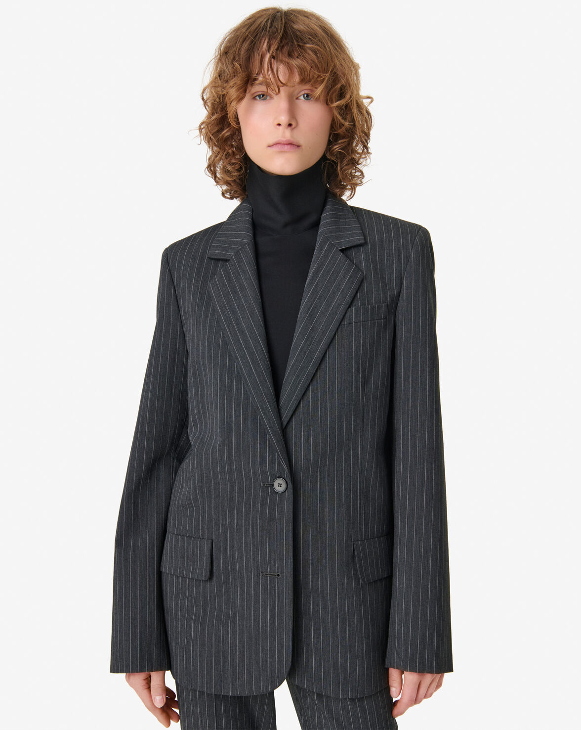 STRIPED SUIT JACKET