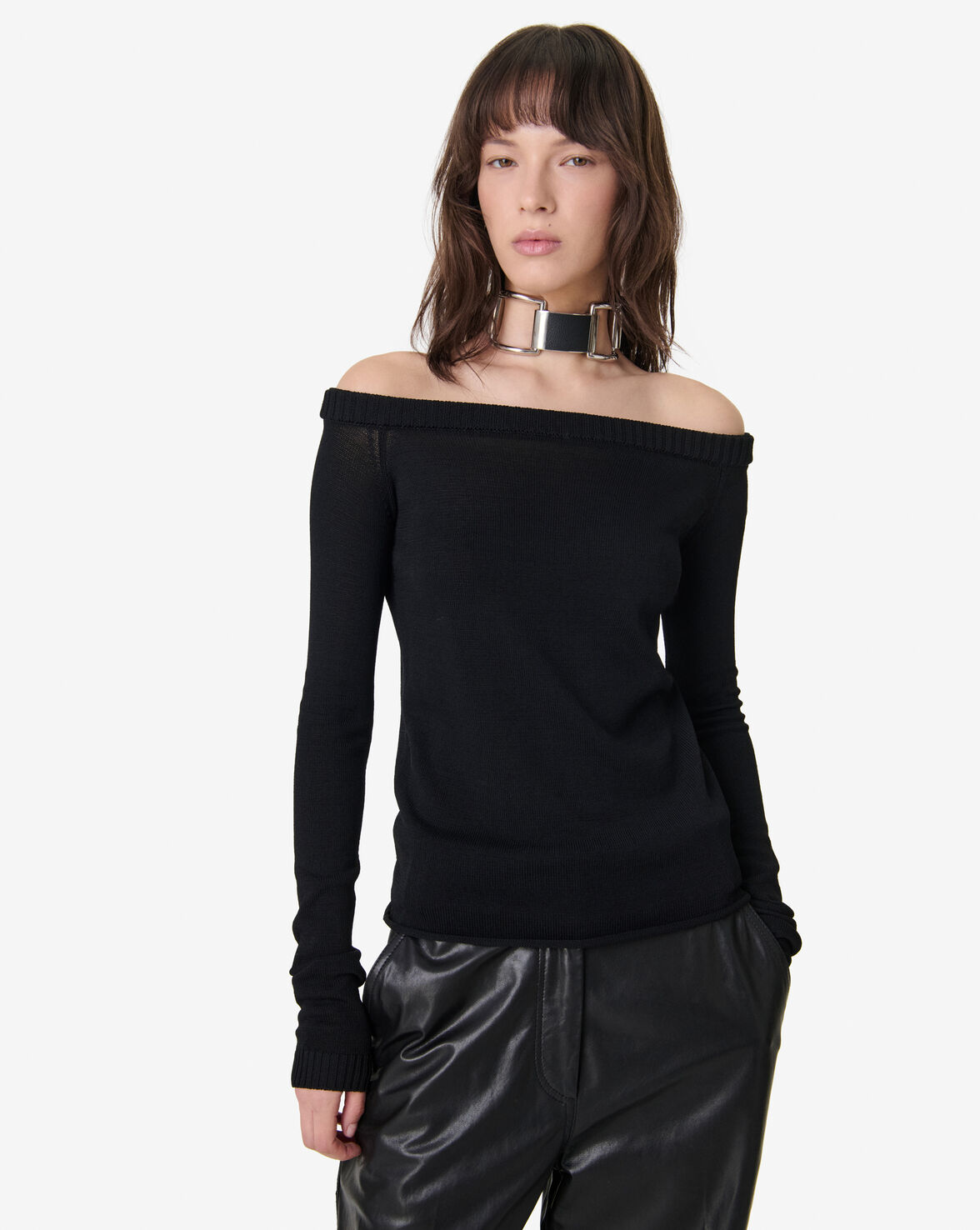 BULLE WOMEN BLACK KNITTED SWEATER