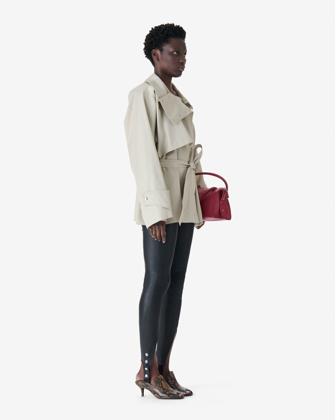 SHORT BELTED TRENCH COAT