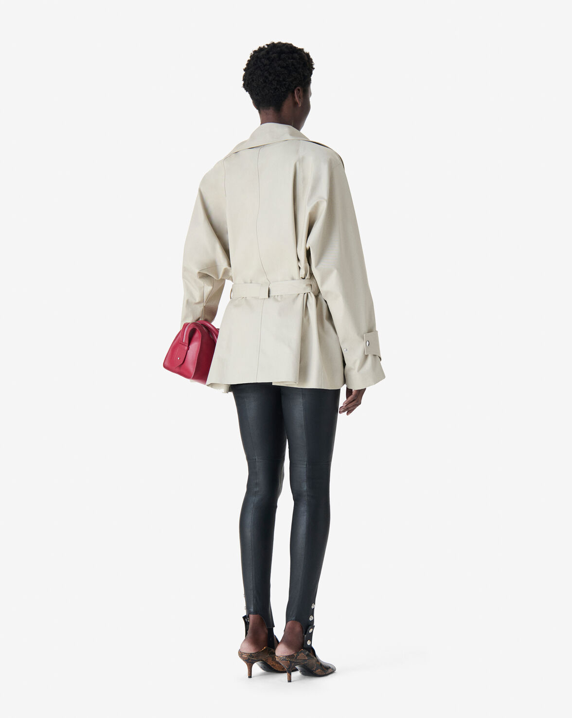 SHORT BELTED TRENCH COAT