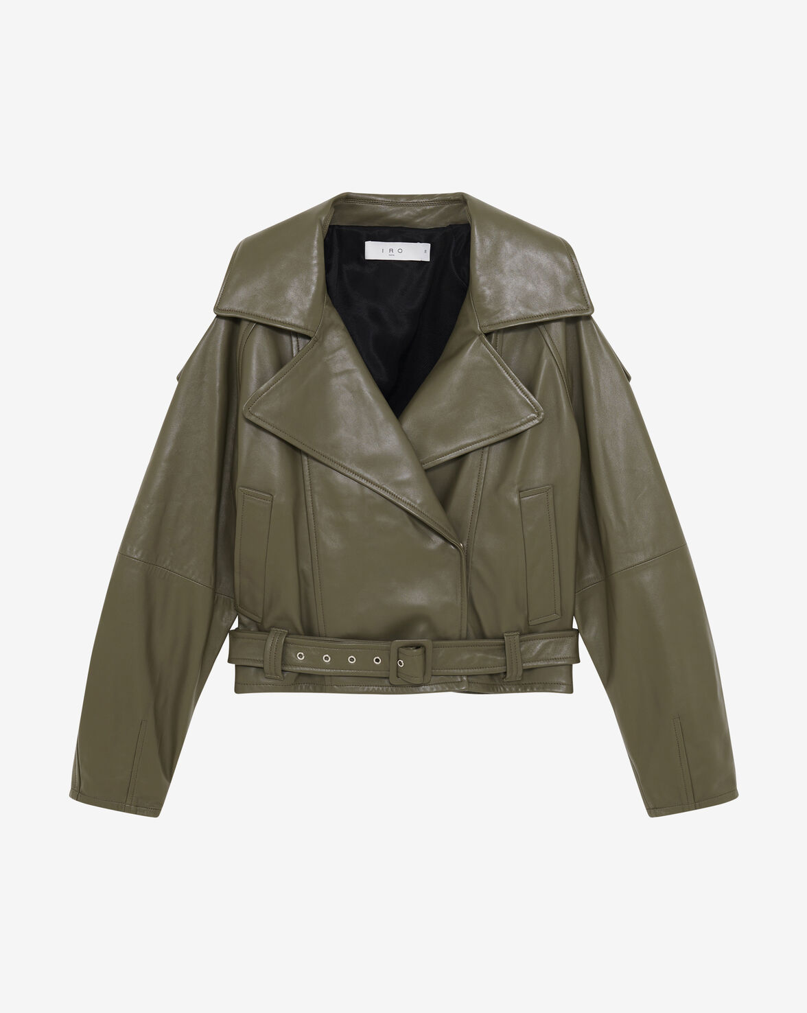 LEATHER BELTED JACKET