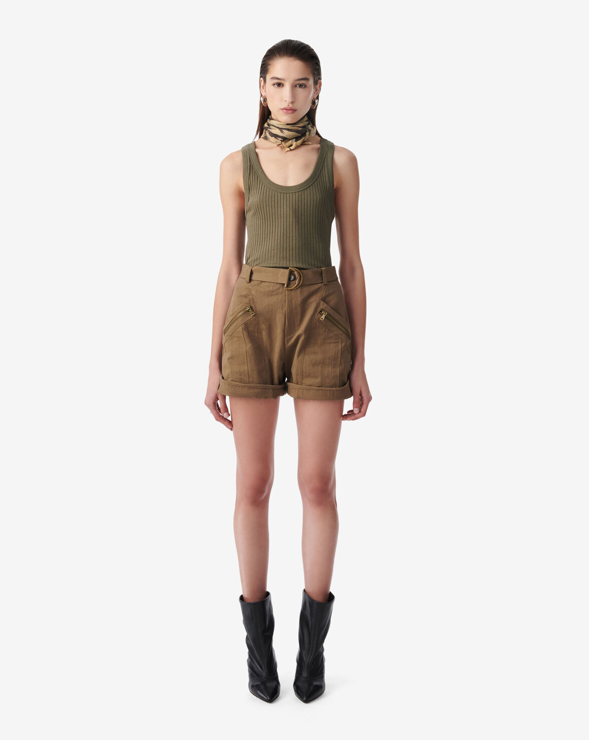 CROPPED RIBBED TANK TOP