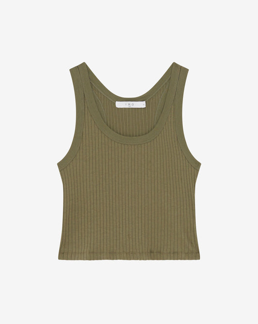 CROPPED RIBBED TANK TOP