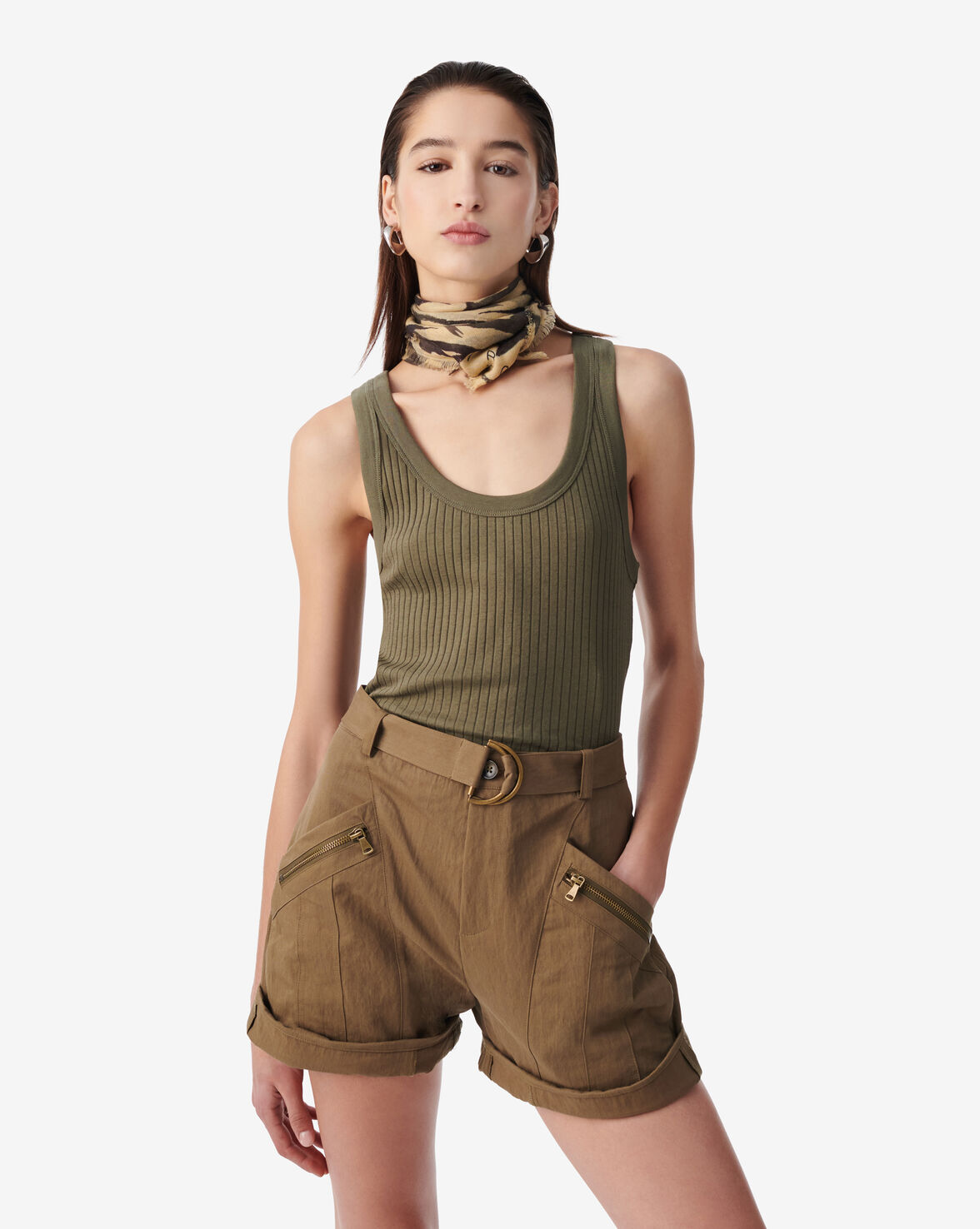 CROPPED RIBBED TANK TOP