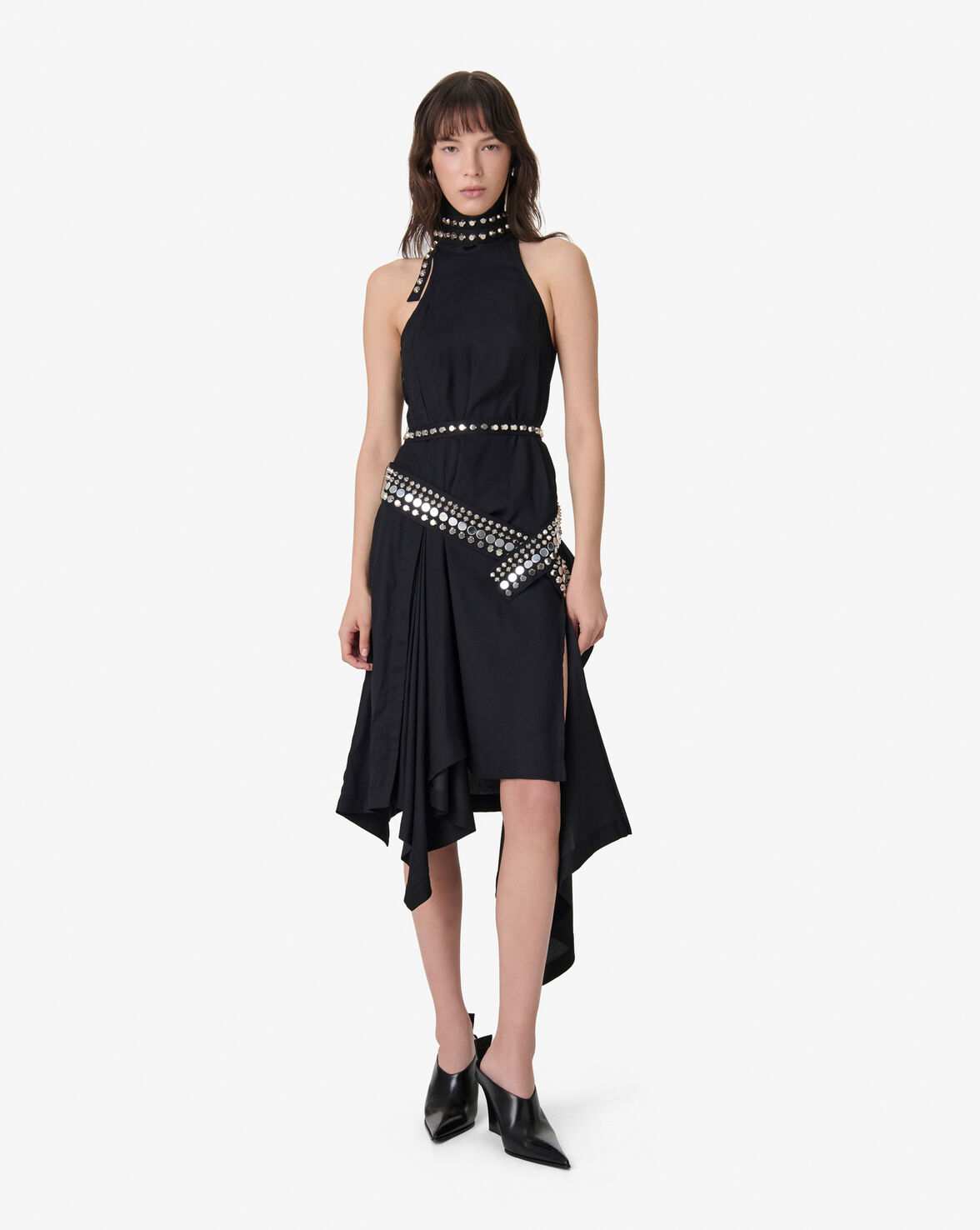 ASSYMETRICAL DRESS WITH STUDS