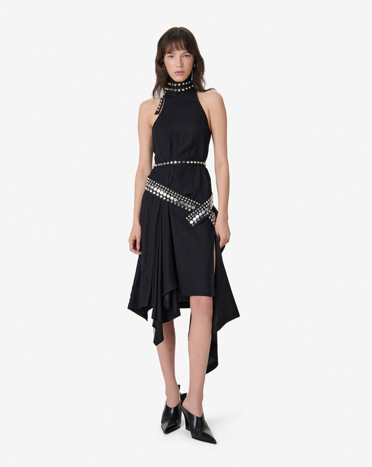 ASSYMETRICAL DRESS WITH STUDS