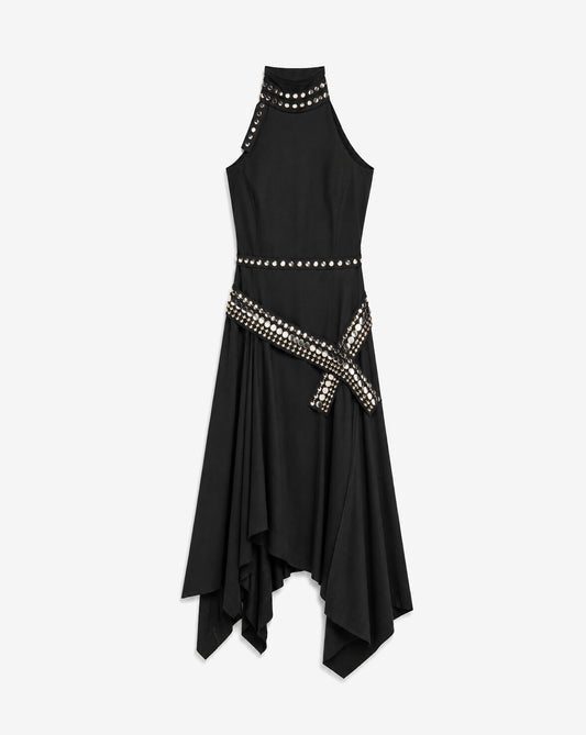 ASSYMETRICAL DRESS WITH STUDS