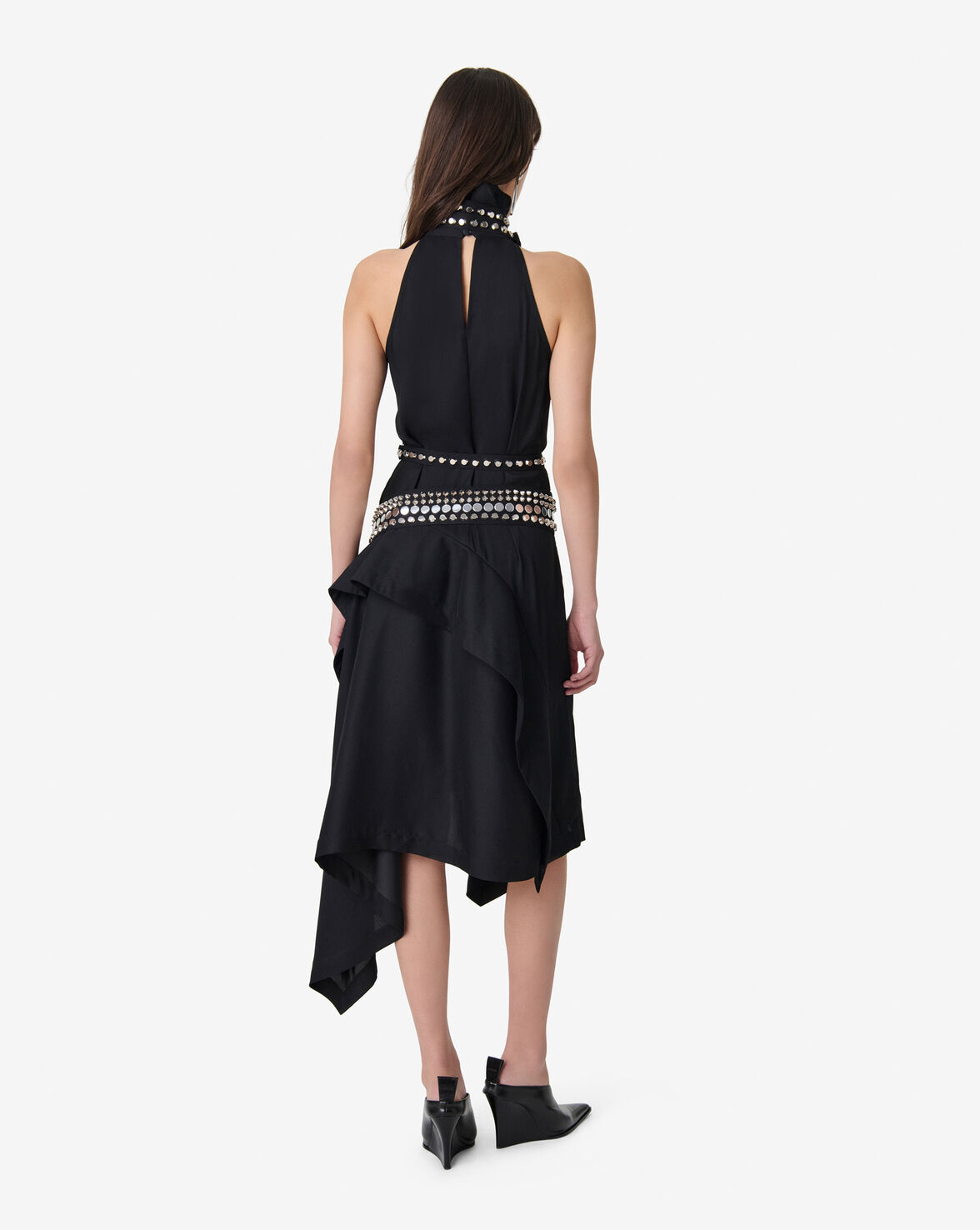 ASSYMETRICAL DRESS WITH STUDS
