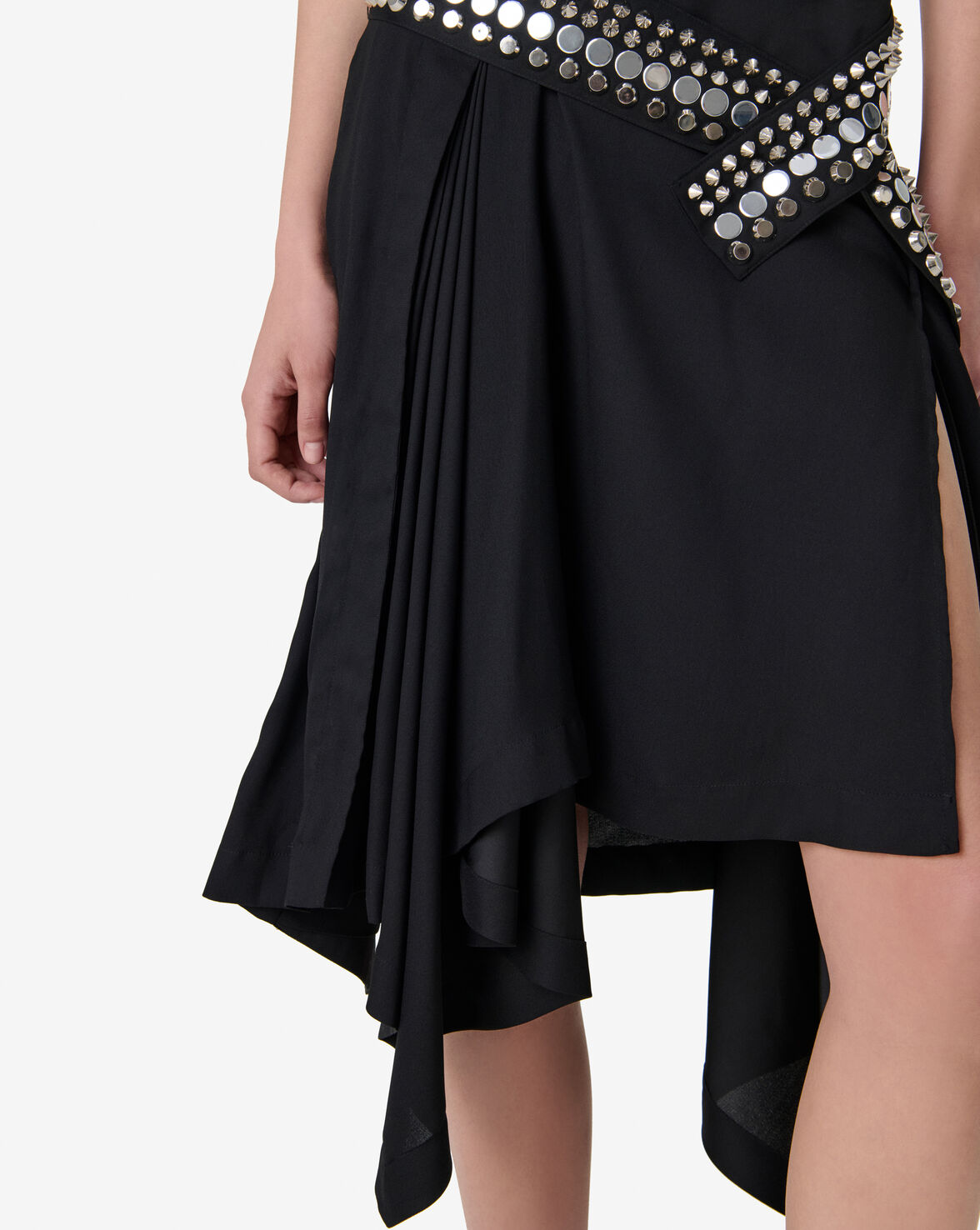 ASSYMETRICAL DRESS WITH STUDS