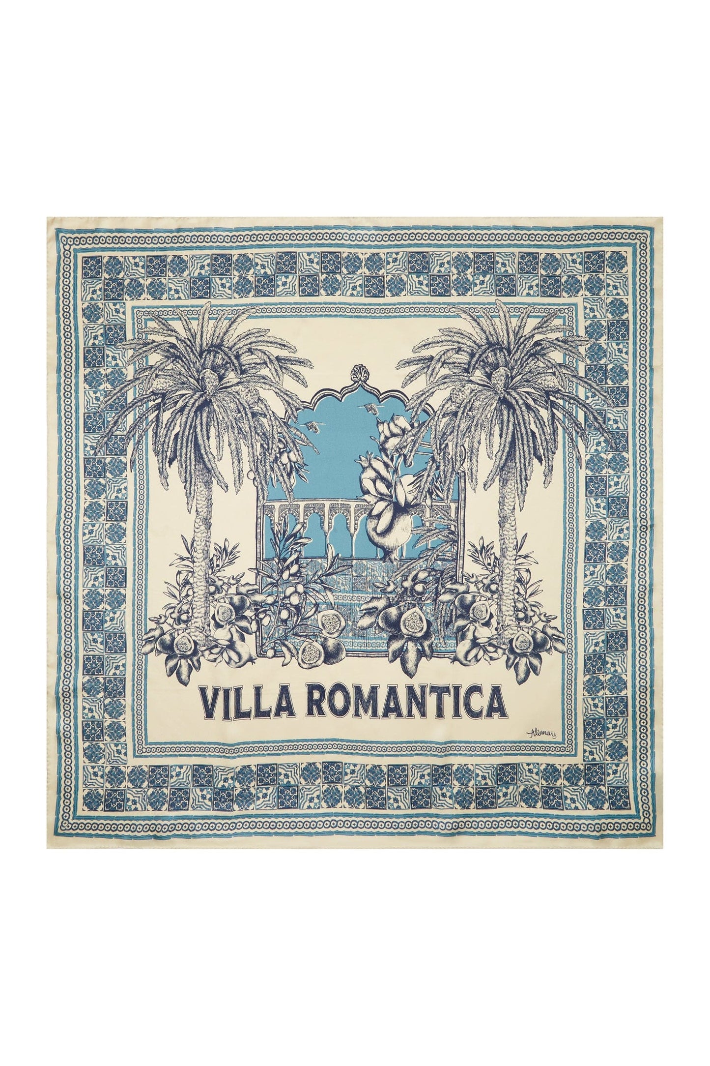 VILLA ROMANTICA SILK SCARF