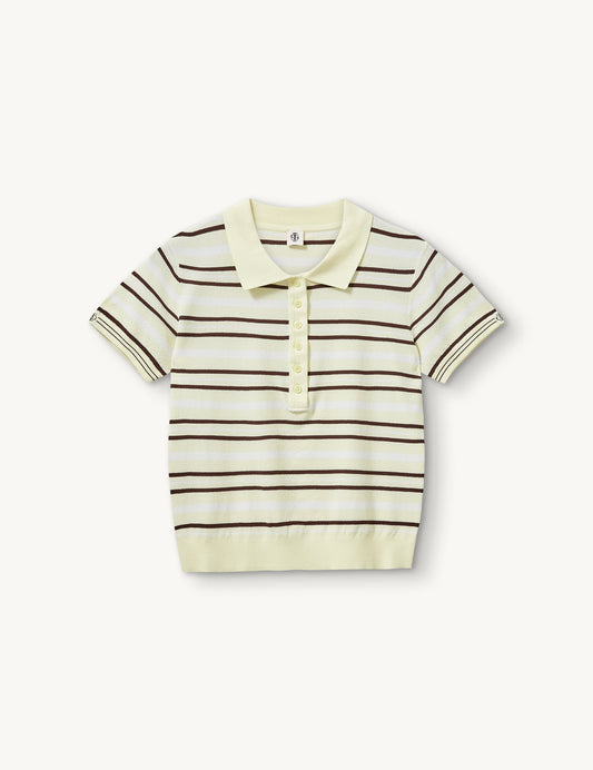 Madison button Polo Pastel yellow
